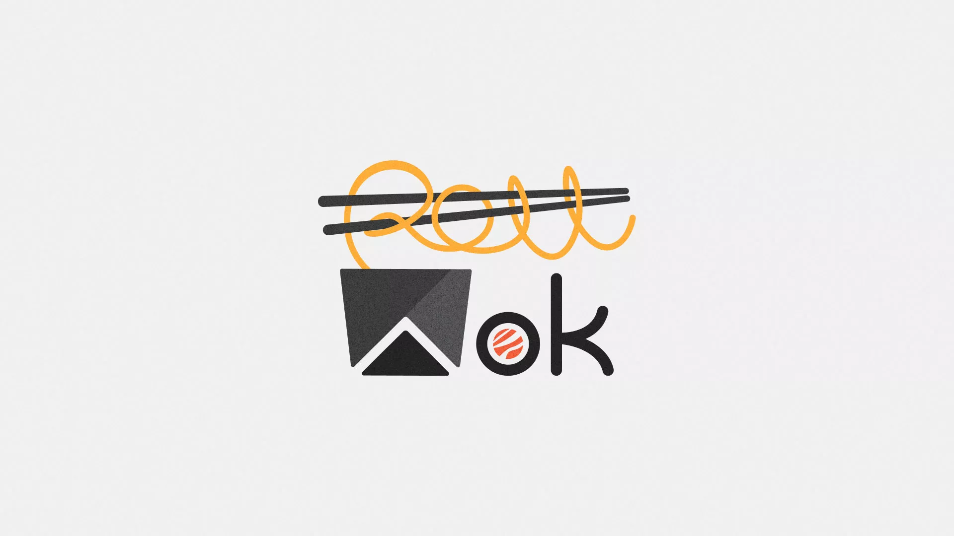 Разработка логотипа суши-бара «Roll Wok Club» в Нижневартовске